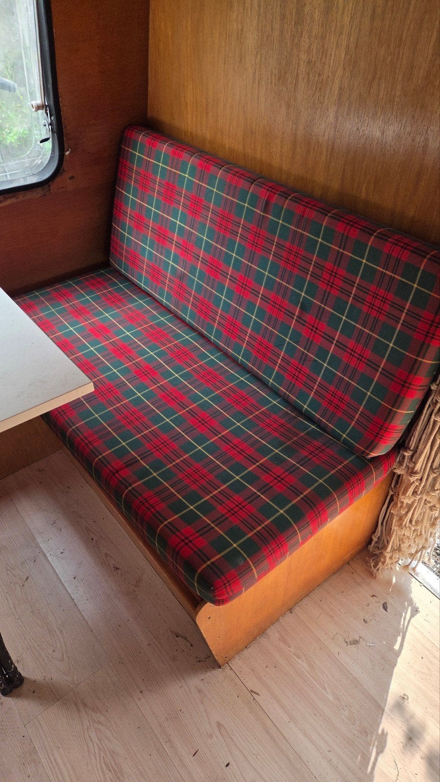 2 Retro Caravan Kussens uit 1968 - Authentiek Geruit, Ophalen