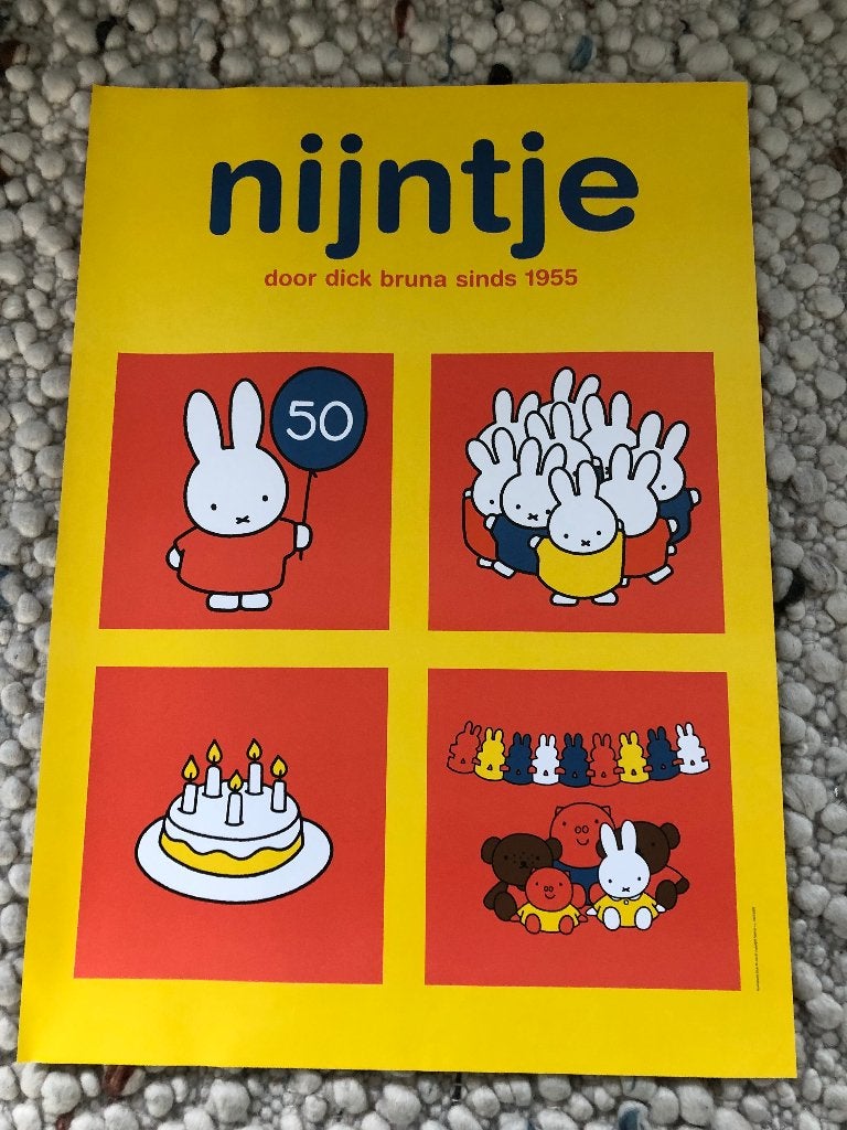 Nijntje Dick Bruna posters, Ophalen of Verzenden, Zo goed als nieuw, A1 t/m A3, Overige onderwerpen