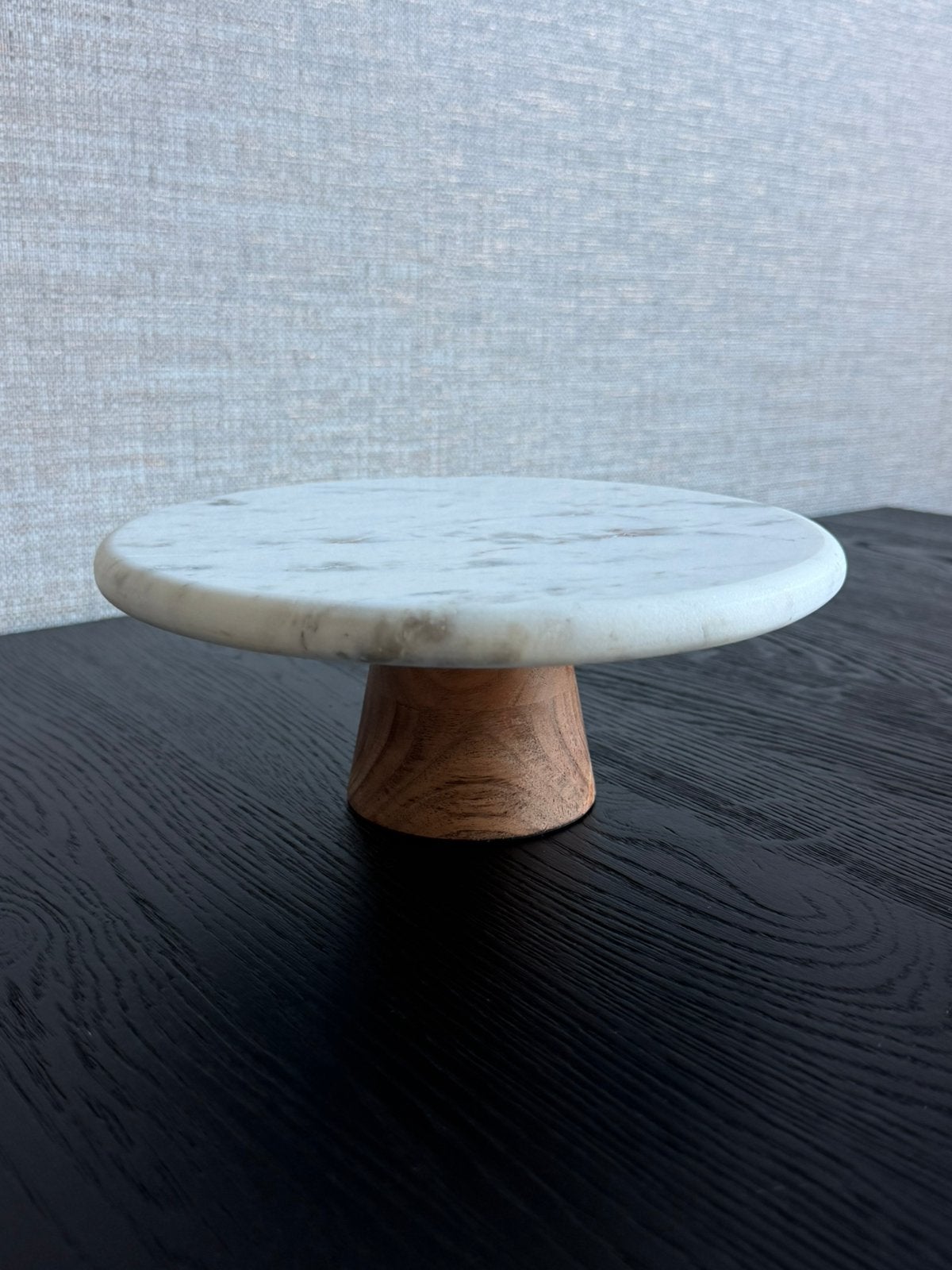 Luxe decoratief plateau van marmer & acaciahout ca. 22cm, Ophalen of Verzenden, Nieuw