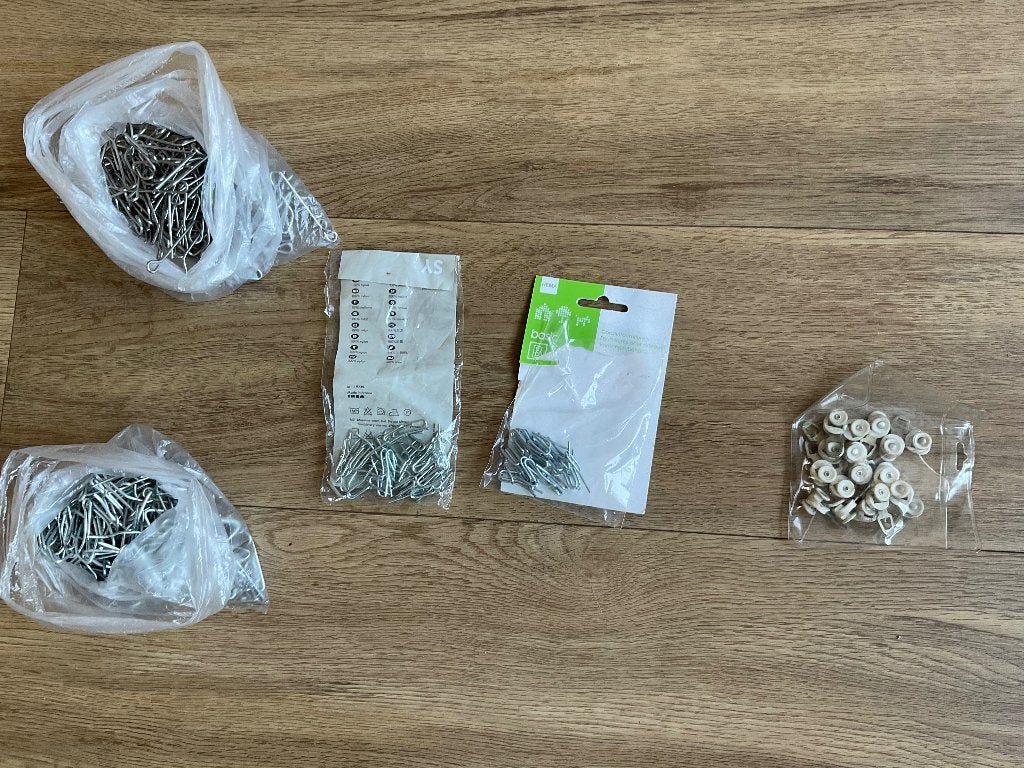 Gordijnhaken, Huis en Inrichting, Stoffering | Gordijnen en Lamellen, Ophalen of Verzenden, Zo goed als nieuw, 50 tot 100 cm, Minder dan 100 cm