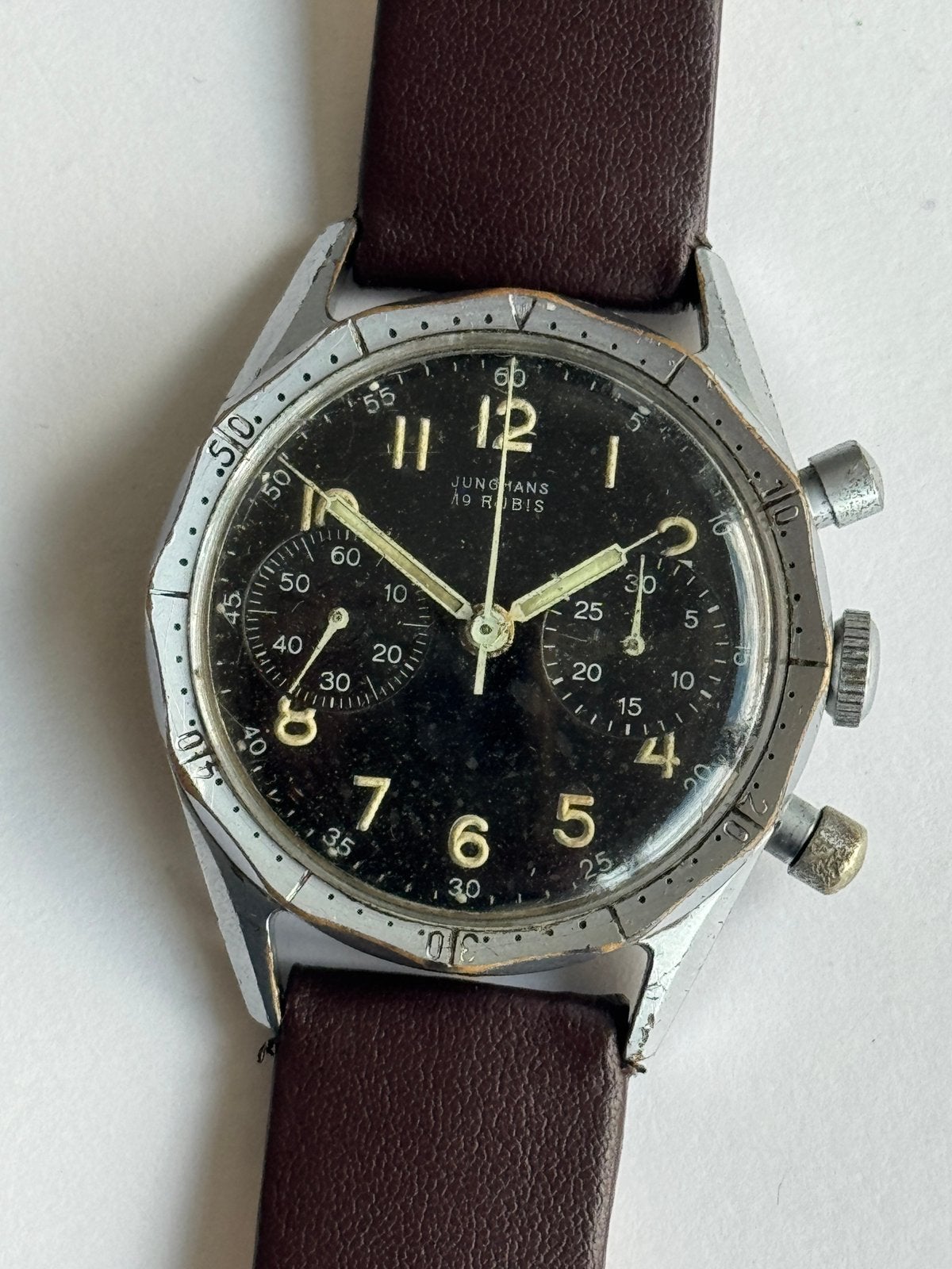Horloge Junghans J88 Bundeswehr. 1950’s, Ophalen of Verzenden, Staal, Overige merken, 1960 of later