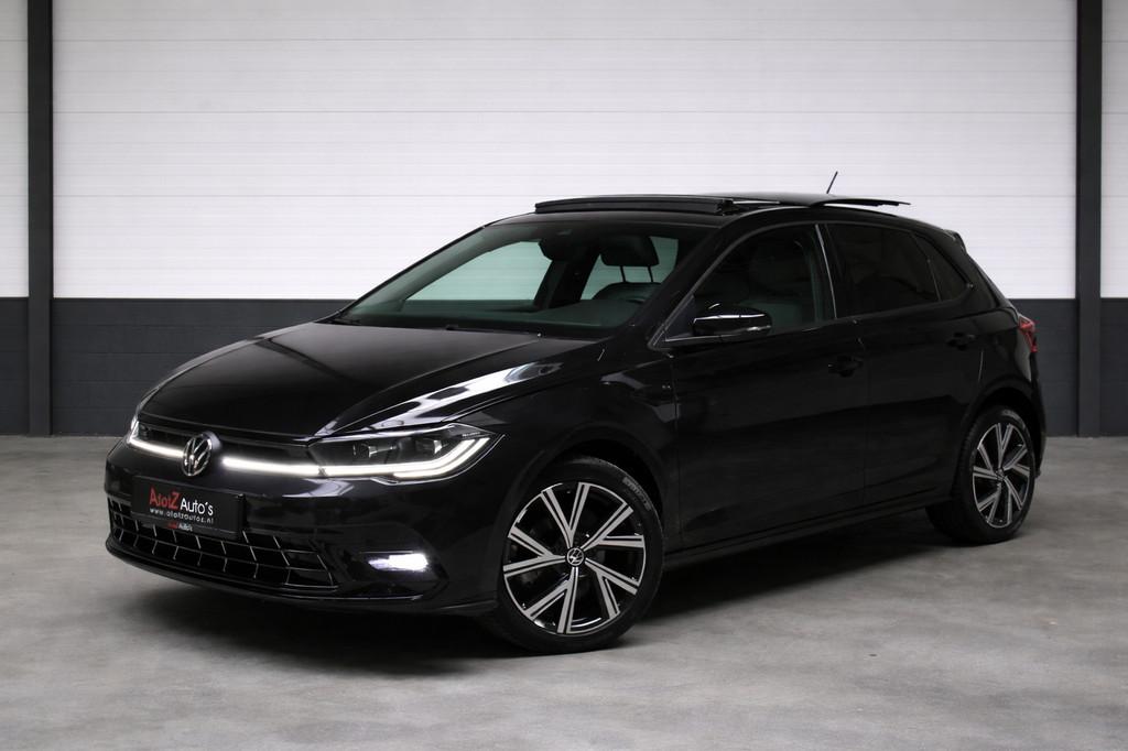 Volkswagen POLO 1.0 TSI R-Line PANO ACC CARPLAY CAMERA NAVI, Stof, Gebruikt, 116 pk, Zwart