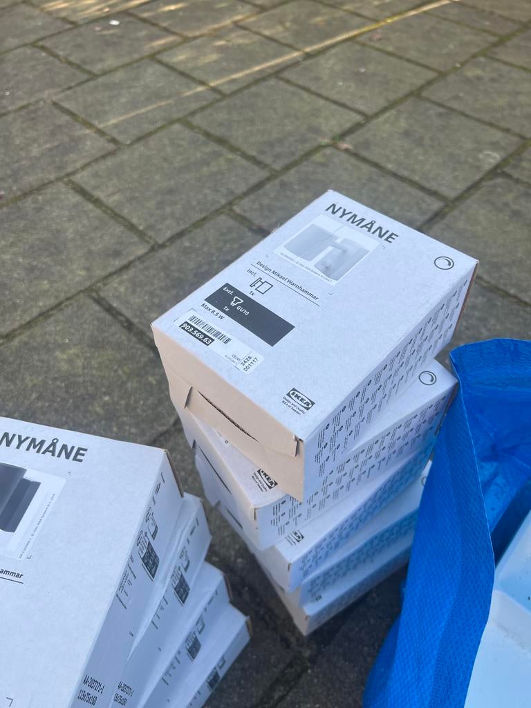 5x IKEA Nymåne wandlampen, Huis en Inrichting, Lampen | Wandlampen, Ophalen, Nieuw, Metaal