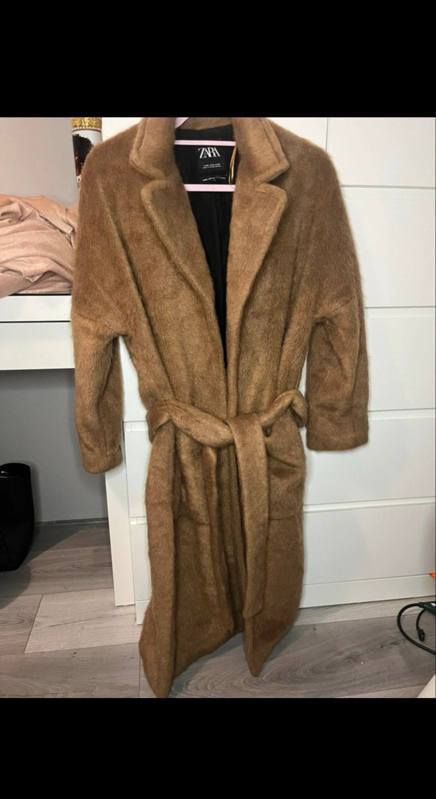 Zara Bruine Lange Jas met Ceintuur - Maat XS, Ophalen of Verzenden, Zo goed als nieuw, Maat 34 (XS) of kleiner, Bruin