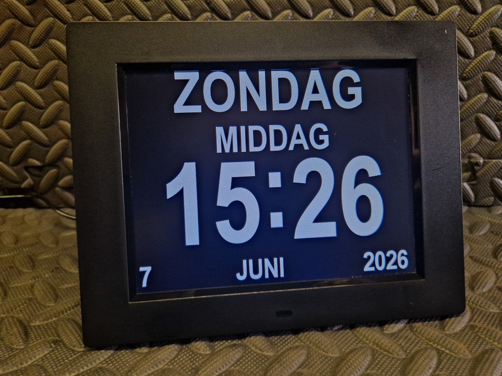 Dementie Klok Kalender Medicijn Alarm Grootbeeld, Ophalen of Verzenden, Zo goed als nieuw