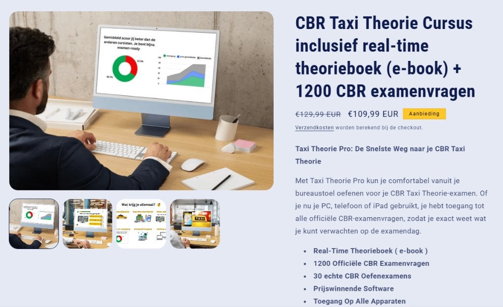 CBR Taxi Theorie PRO Cursus met (e-book) + examenvragen, Boeken, Ophalen of Verzenden, Alpha, Nieuw, Niet van toepassing