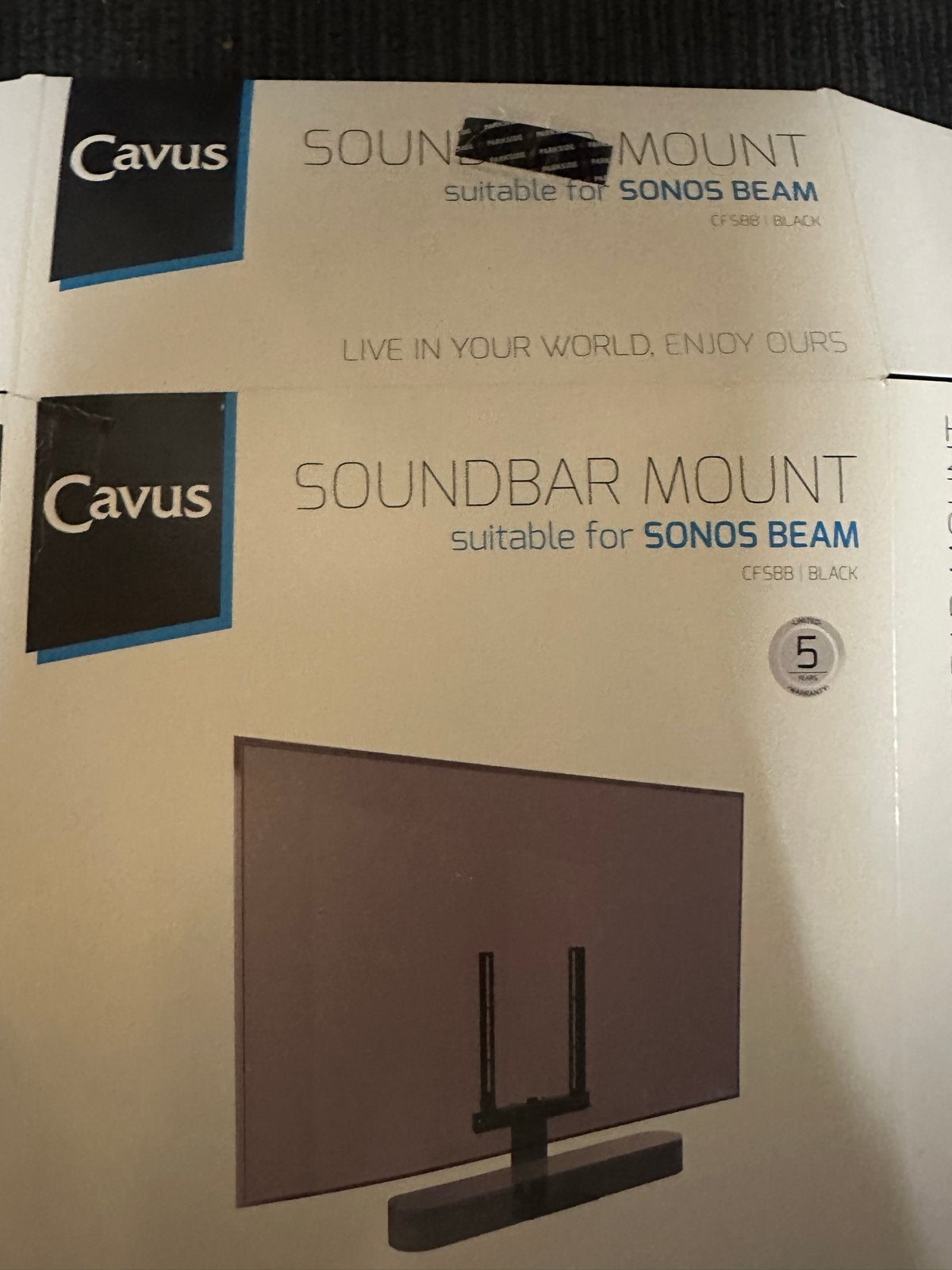 Cavus Soundbar Mount voor Sonos Beam - Nieuw in doos, Ophalen of Verzenden, Nieuw