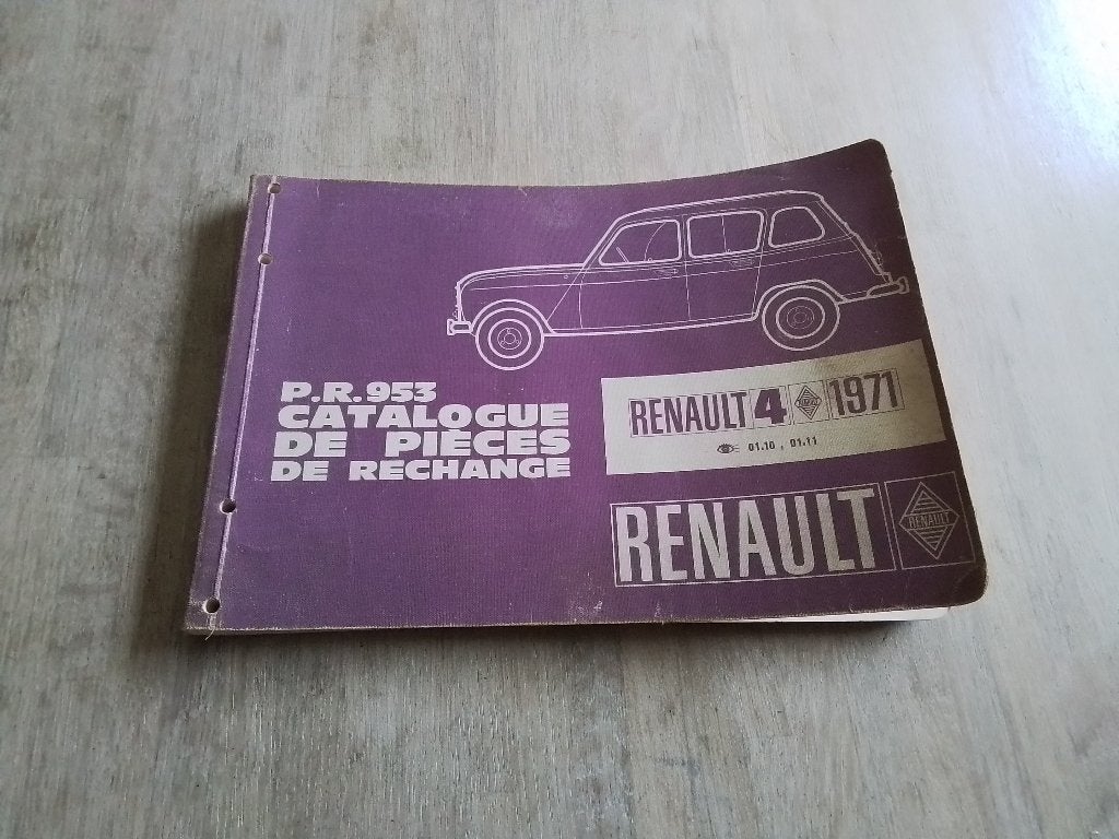 Onderdelenboek Renaul  R4, Ophalen of Verzenden