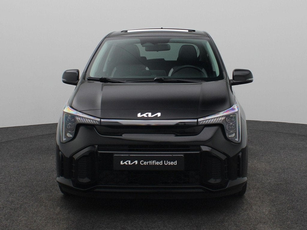 Kia Picanto 1.0 DPI GT-Line | NIEUW MODEL| Schuif/Kanteldak, Auto's, Kia, 12 maanden, Euro 6, 4 stoelen, Zwart