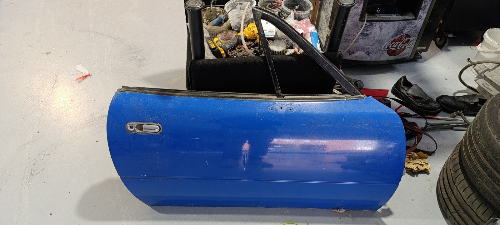 Mazda MX-5/Miata NA Deur - Blauw (Gebruikt), Ophalen, Gebruikt, Mazda, Deur