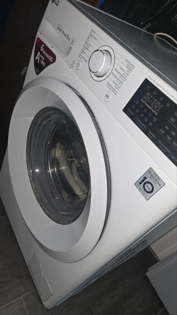 LG Direct Drive 8kg Wasmachine - Werkt perfect, Witgoed en Apparatuur, Ophalen, 1200 tot 1600 toeren, Gebruikt, 8 tot 10 kg