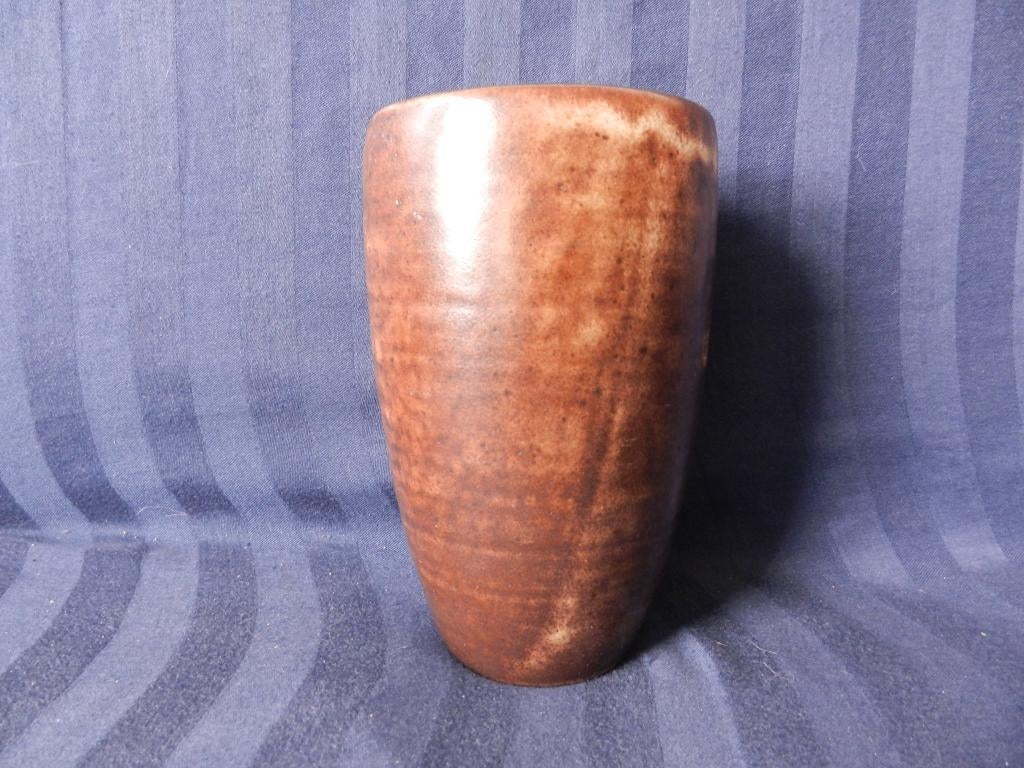 Fraaie Zaalberg beige en bruine vaas hxd 16,3 x 10,2 cm, Ophalen of Verzenden