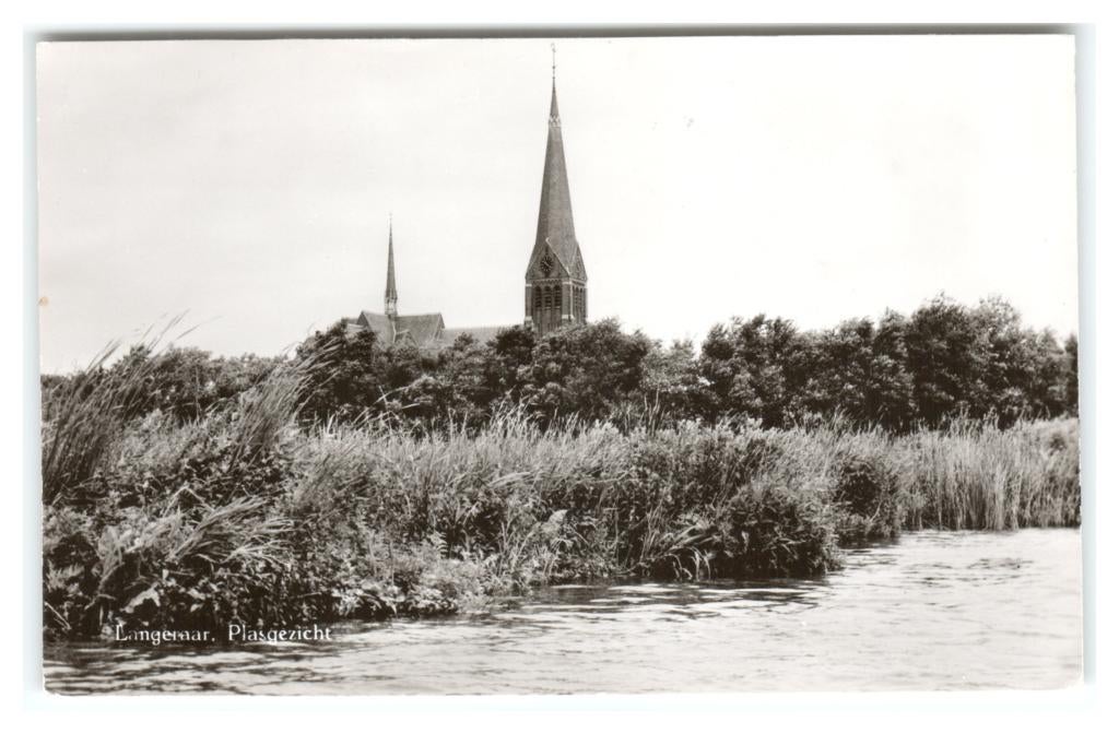 Langeraar, Plasgezicht, Verzamelen, Verzenden, 1960 tot 1980, Ongelopen, Zuid-Holland