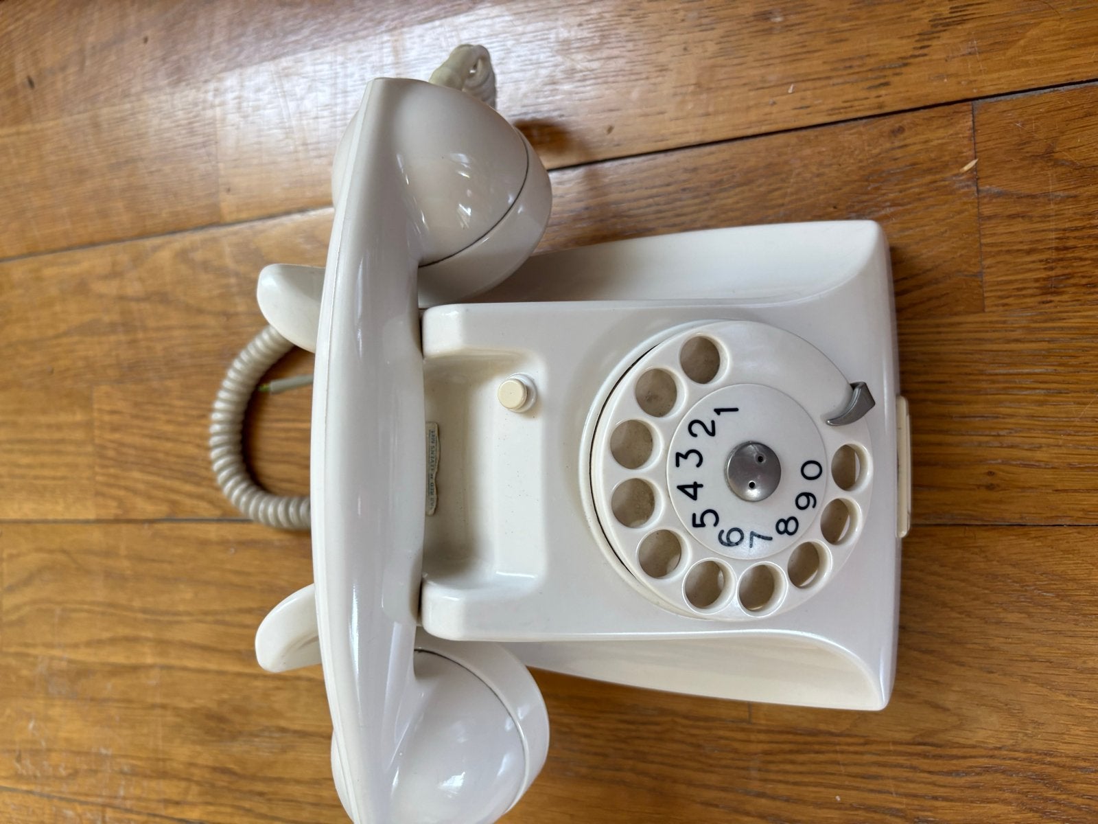 Vintage PTT wandtelefoon met draaischijf, Ophalen, Gebruikt, Met draaischijf