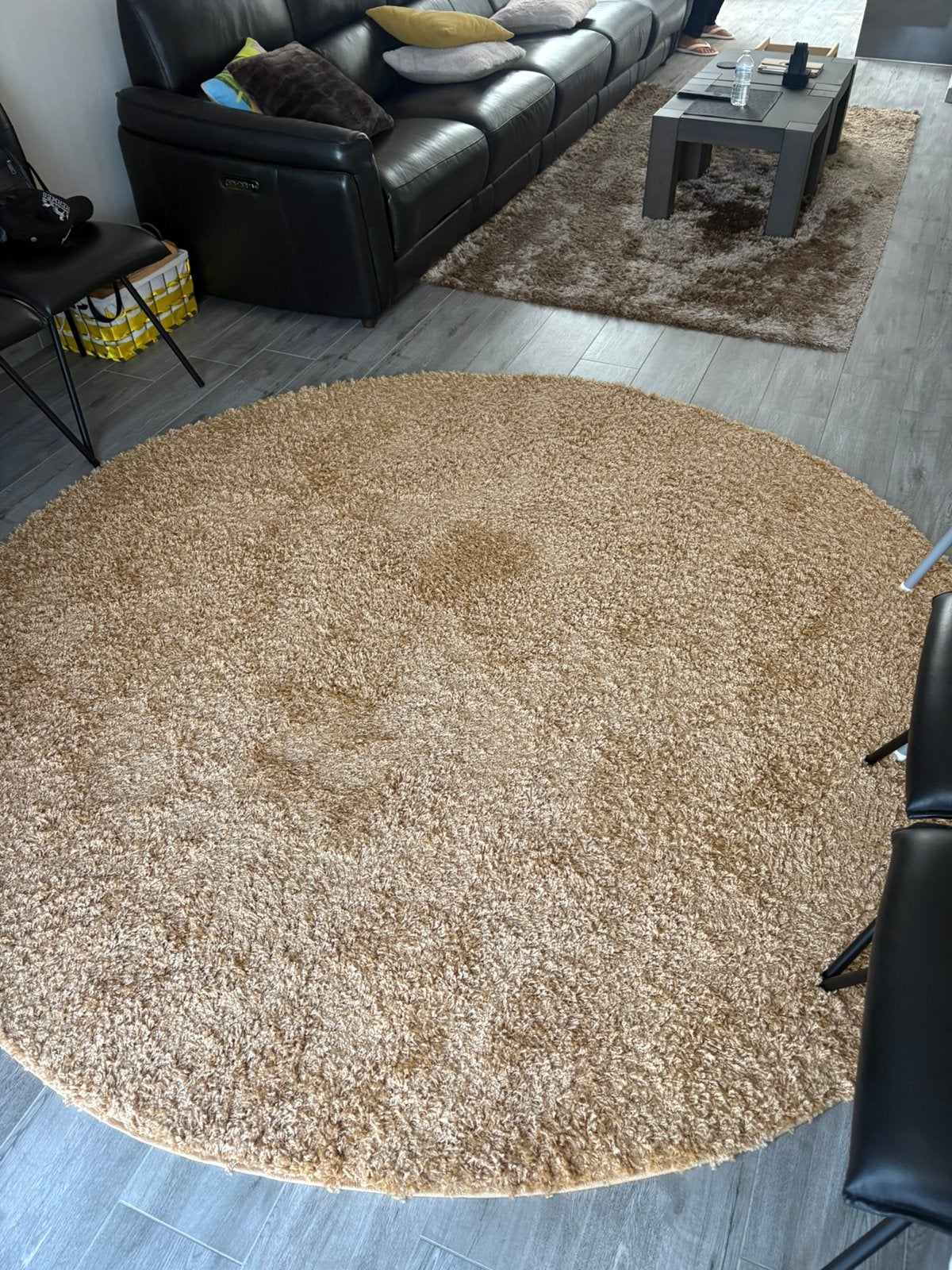 Ronde vloerkleed, Ophalen, Geel, Rond, Zo goed als nieuw