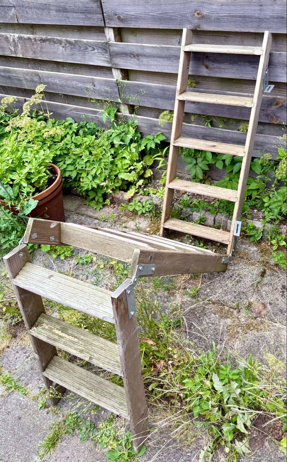 Houten opvouwbare zoldertrap, Doe-het-zelf en Verbouw, Ladders en Trappen, Ophalen, Gebruikt, Trap, Opvouwbaar of Inschuifbaar