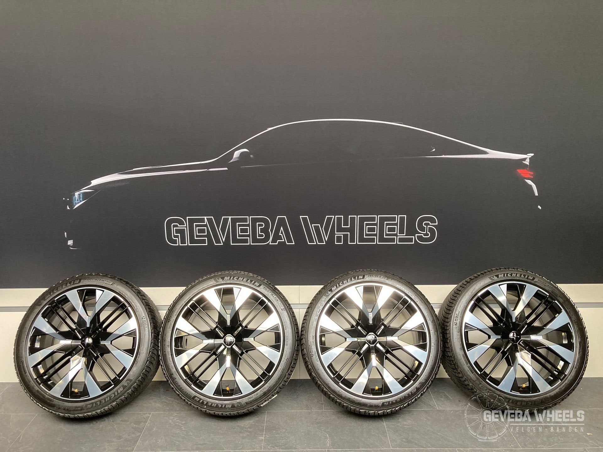 22” originele Polestar 3 velgen winterbanden 5x120 breedset, Auto-onderdelen, Gebruikt, -, 265 mm, -