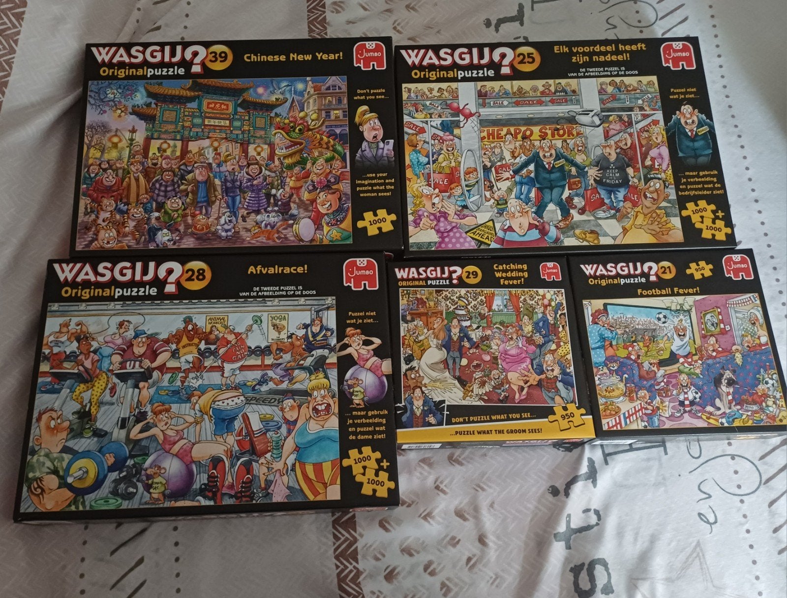 wasgij puzzels, Ophalen, 500 t/m 1500 stukjes, Zo goed als nieuw, Legpuzzel
