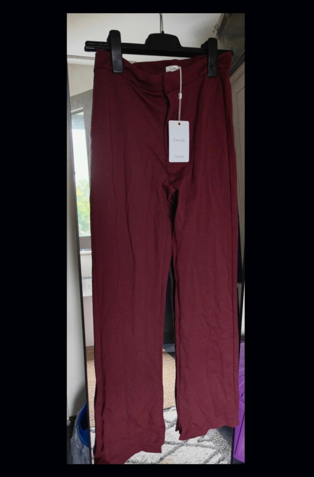 Nieuwe donkerrode Cotton Club broek, maat M, lang (111 cm), Maat 38/40 (M), Nieuw, Ophalen of Verzenden, Cotton Club