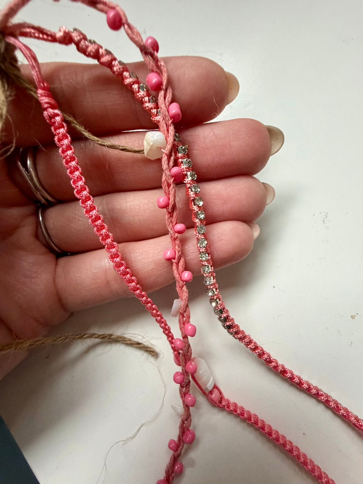 Set 3 armbanden, Sieraden, Tassen en Uiterlijk, Armbanden, Ophalen of Verzenden, Nieuw, Roze
