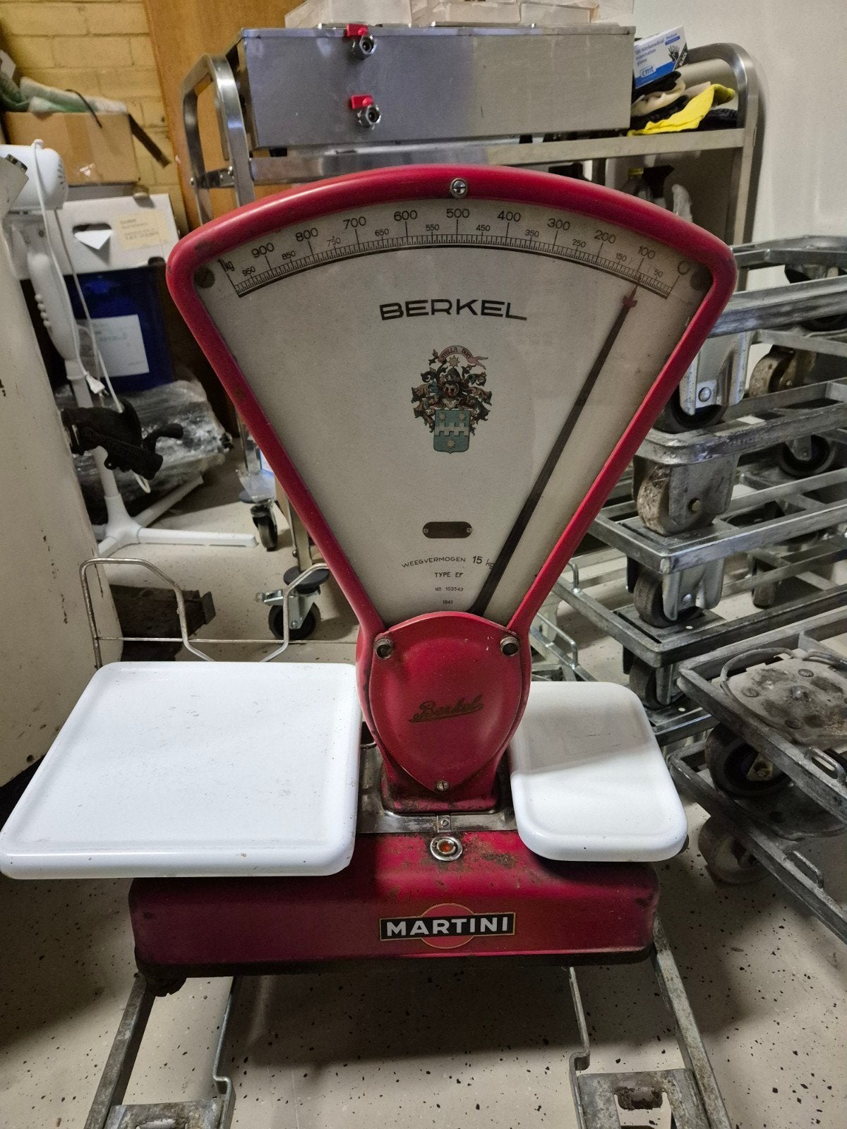 Vintage Berkel Winkelweegschaal - Martini Editie, Ophalen, Winkelweegschaal, Analoog, Fijner dan 1 gram