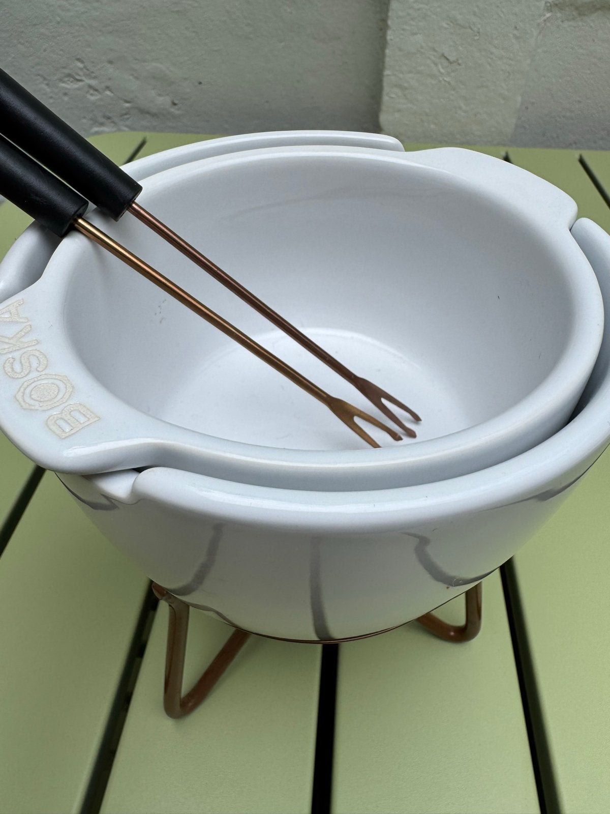 Boska Fondue Set - Chocoladefondue, Ophalen of Verzenden, Zo goed als nieuw, Waxinelicht, Fondueset