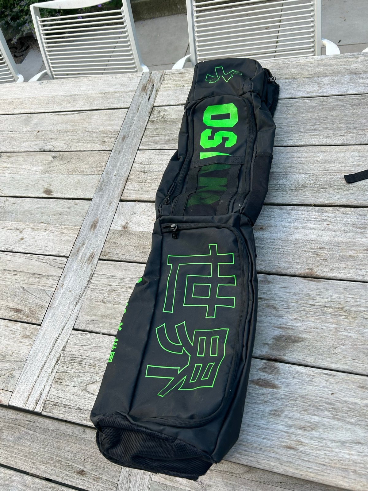 Osaka Hockeysticktas - Zwart/Neon Groen, Sport en Fitness, Hockey, Ophalen, Zo goed als nieuw, Tas