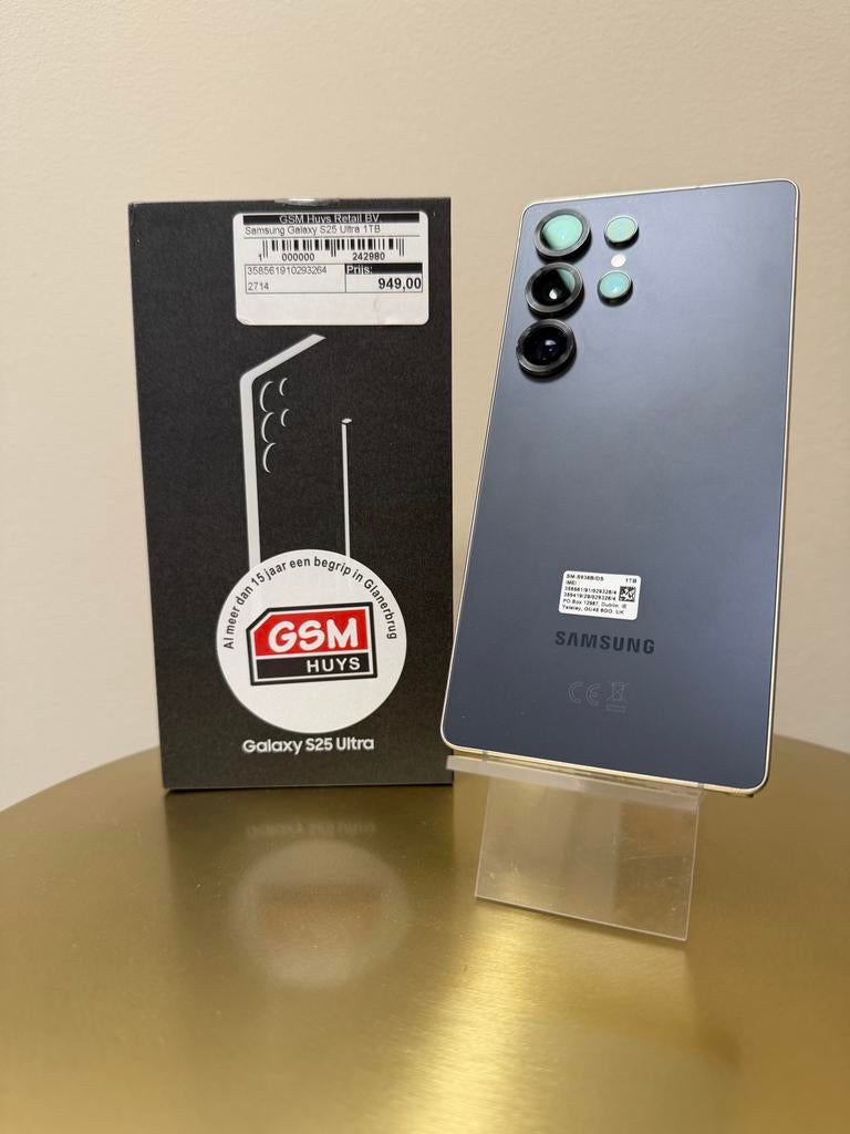 Samsung Galaxy S25 Ultra 1TB Zwart - 2 jaar garantie, Ophalen, Overige modellen, Touchscreen, Zo goed als nieuw