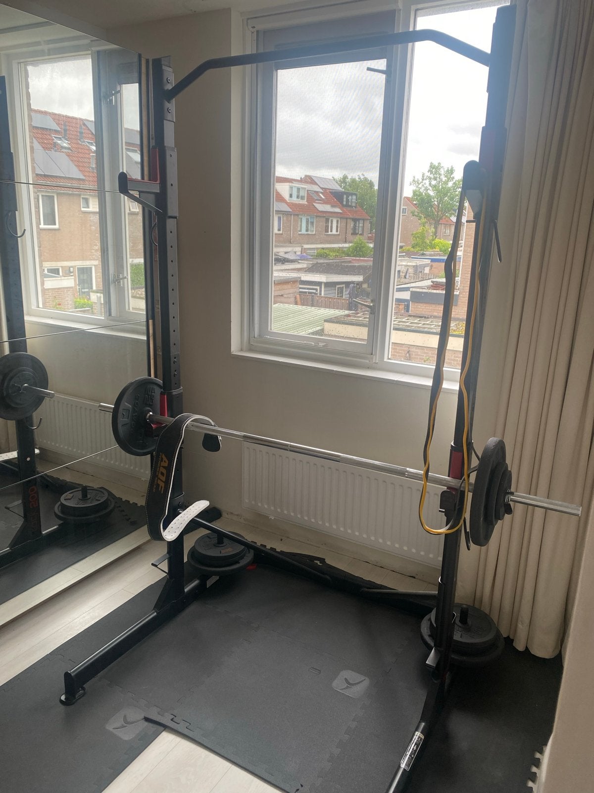 Decathlon Domyos Rack 500 Squatrek met optrekstang, Sport en Fitness, Fitnessmaterialen, Ophalen, Gebruikt, Armen, Overige typen