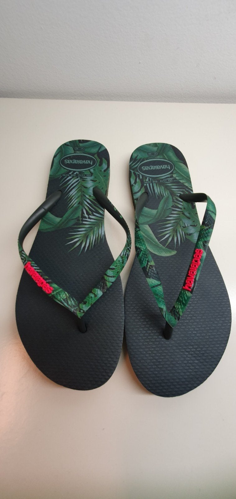 Havaianas slippers met tropische print - Maat 41/42, Zo goed als nieuw, Groen, Havaianas, Ophalen