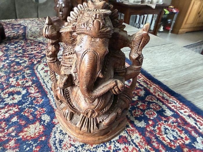 Ganesha. De God met het Olifantenhoofd, Houtsnijwerk, Ophalen of Verzenden, Handgemaakt, 20 - 50 cm