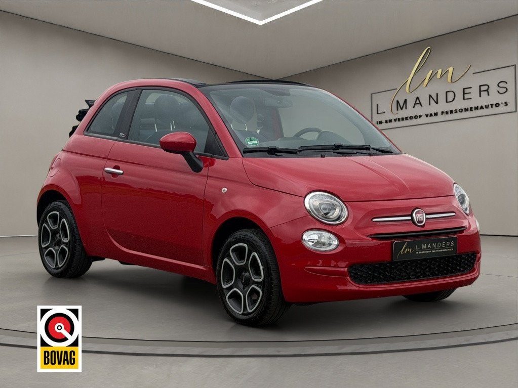 Fiat 500C 1.0 Hybrid Club 2023 ROOD | Cabrio | Apple CarPlay, Keurmerk '100% Onderhouden', 12 maanden, Stof, Gebruikt