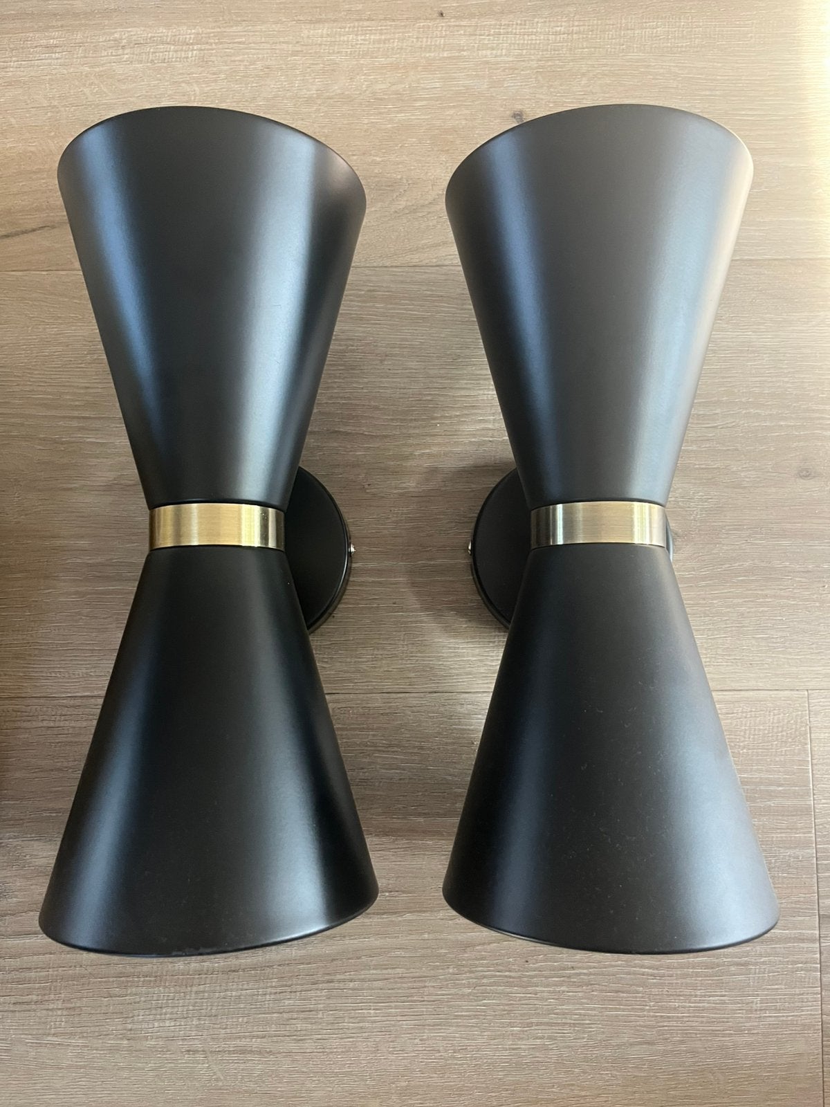 Wandlampen Ogilvy 2 stuks nieuw in doos, Zwart, E14 (klein), Nieuw, Ophalen of Verzenden