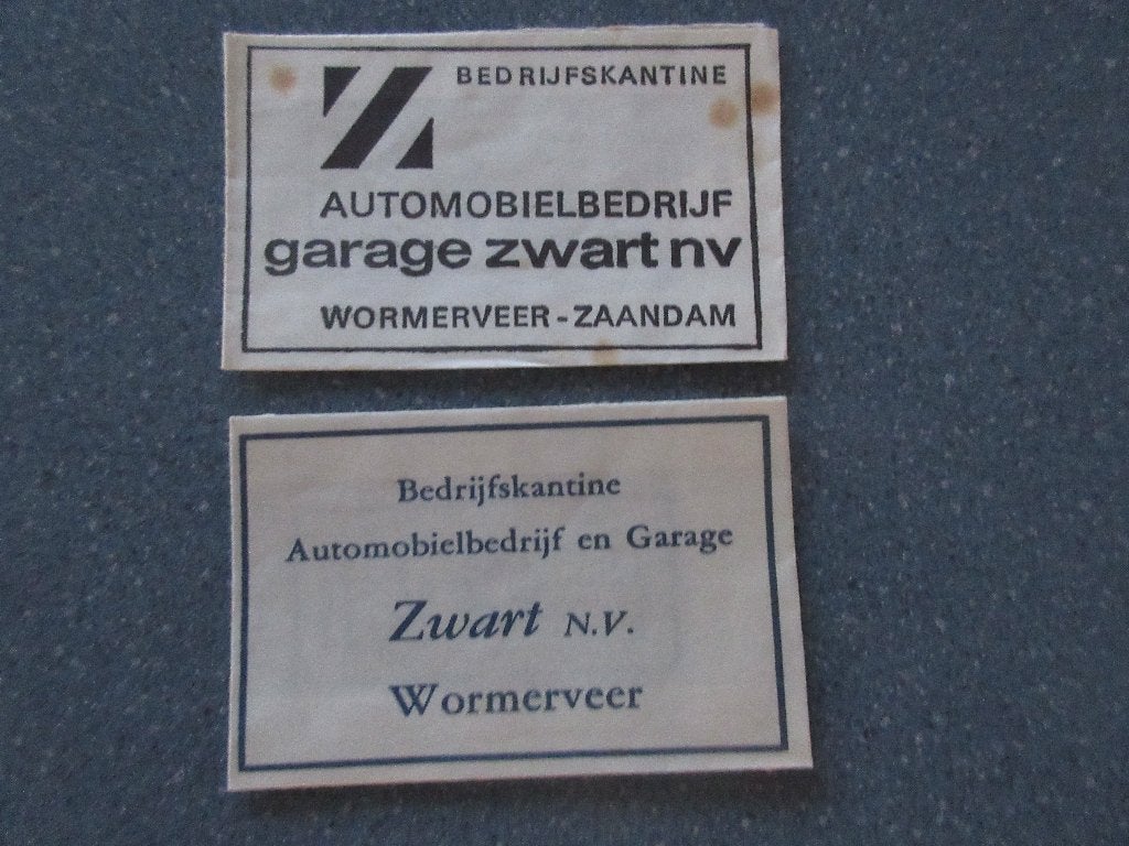 2 x Wormerveer, automobielbedrijf en garage Zwart, Verzenden, Nederland