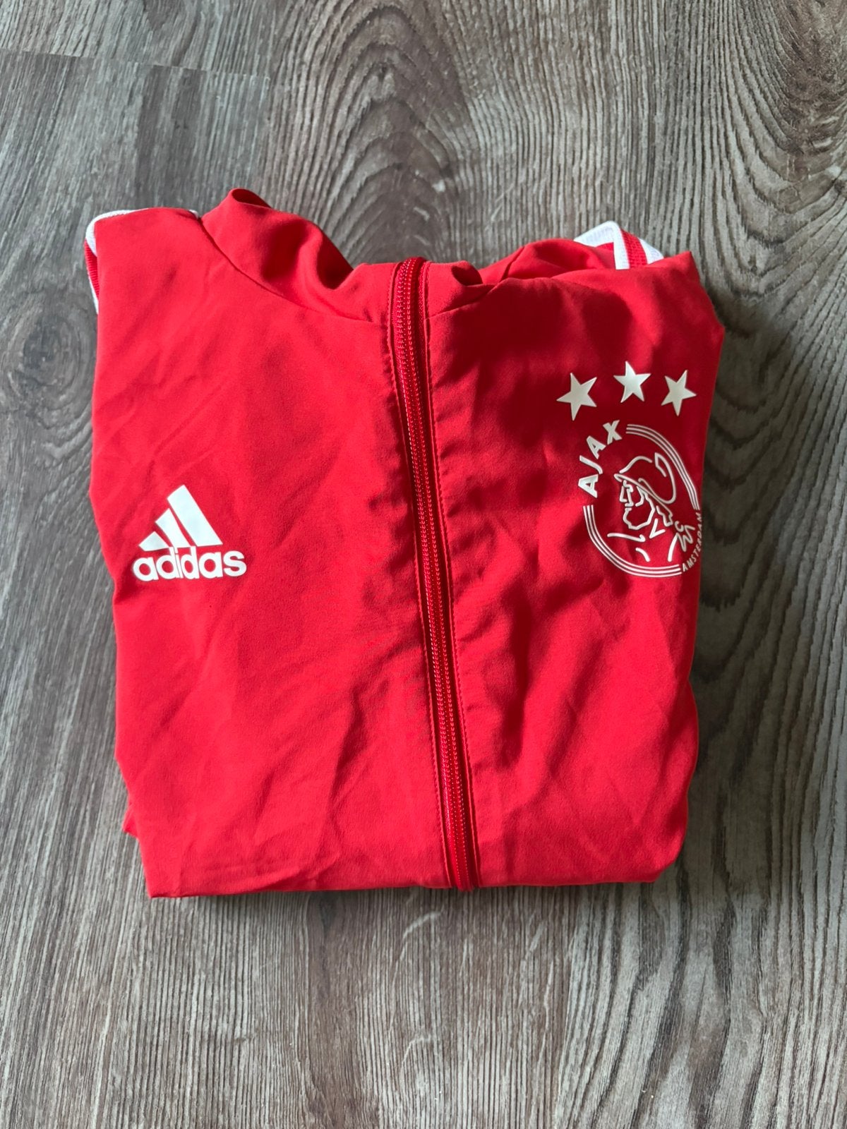 Adidas Ajax Amsterdam Aeroready Trainingsjack met Capuchon, Kleding | Heren, Ophalen of Verzenden, Zo goed als nieuw, Rood, Voetbal
