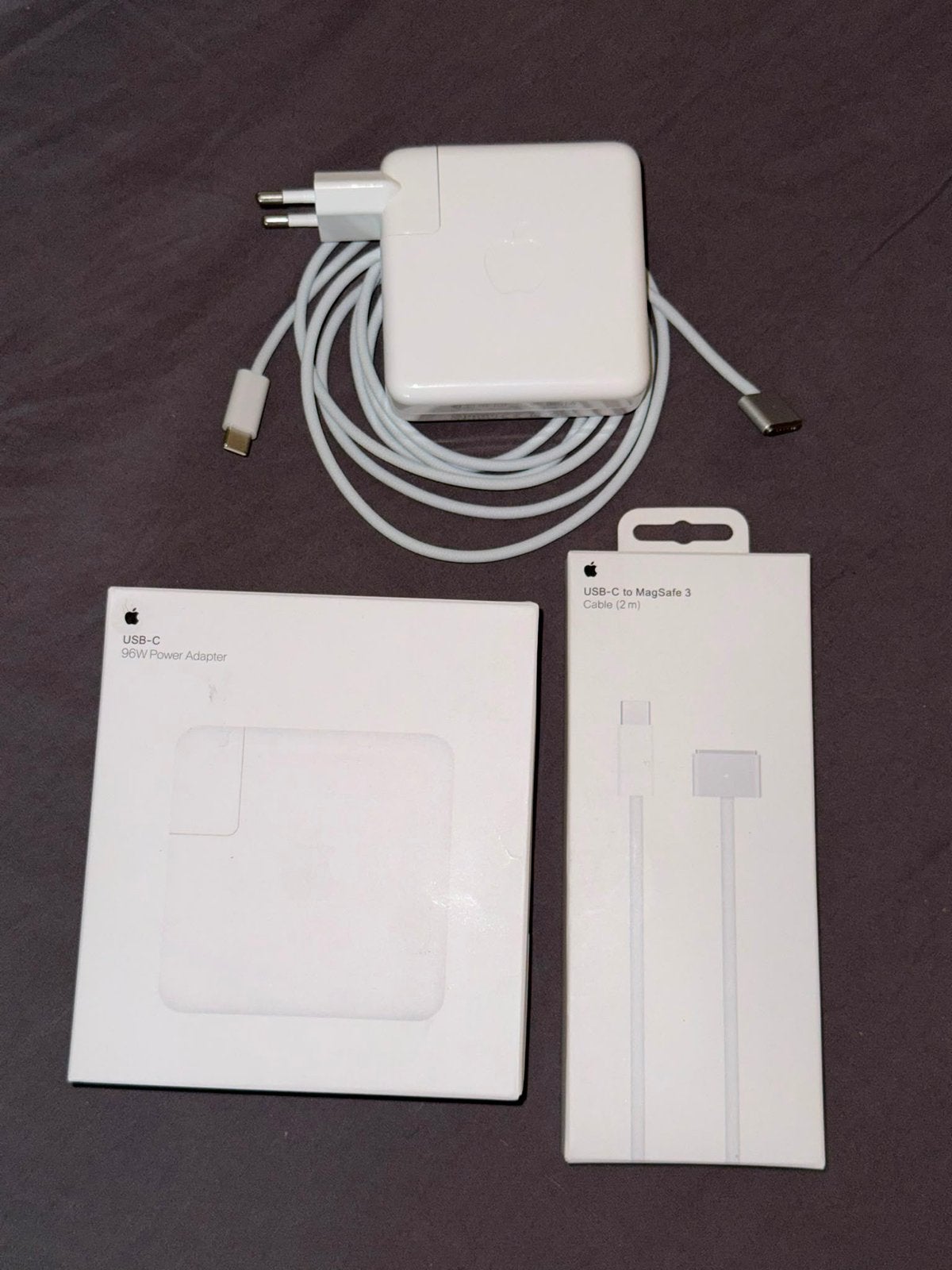 Macbook oplader, 96W adapter, Usb c to magsafe 3 kabel, Ophalen of Verzenden, Zo goed als nieuw