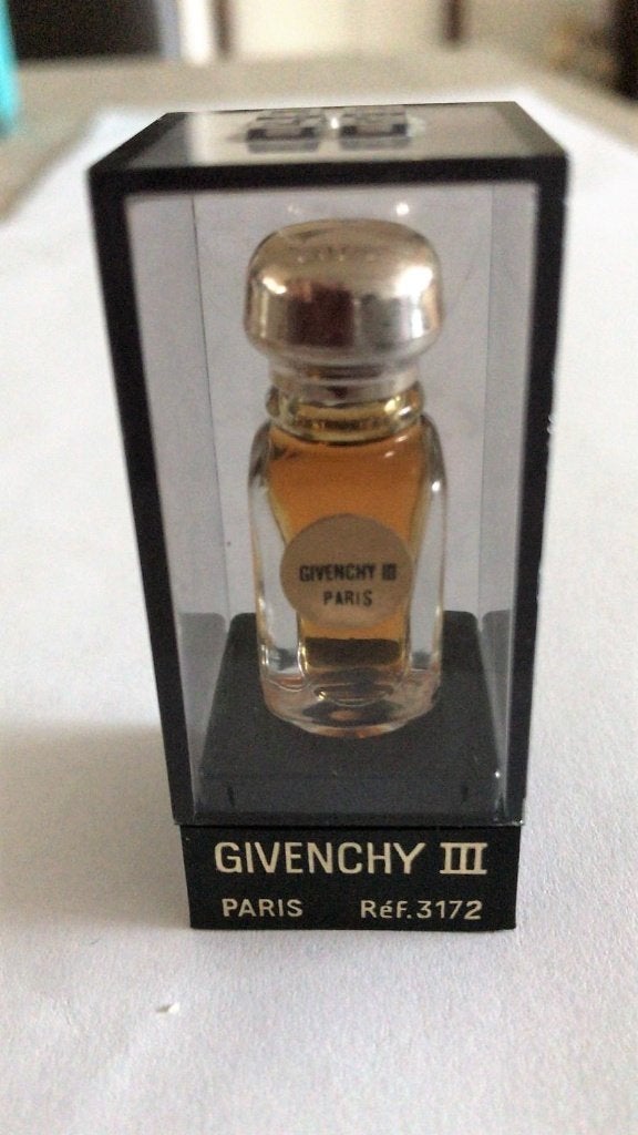 MINIATUUR Givenchy III (1970) Parfum 2 ml NIEUW, Ophalen of Verzenden, Zo goed als nieuw, Miniatuur, Gevuld