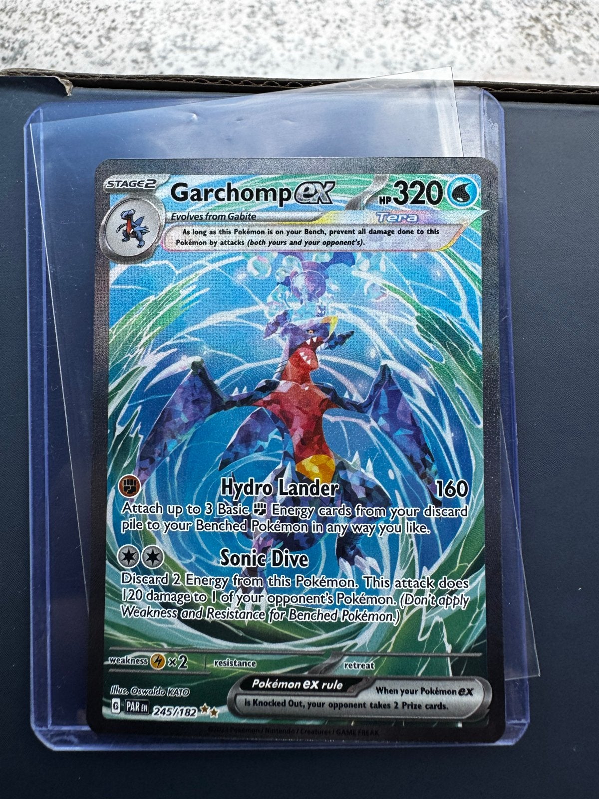 Garchomp ex 245/182 - Pokémon Kaart, Ophalen of Verzenden, Zo goed als nieuw, Losse kaart
