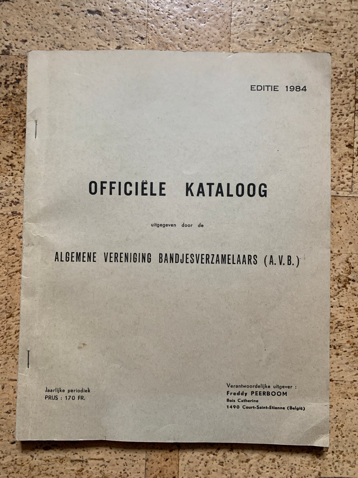 Officiële Catalogus Algemene Vereniging Bandjesverzamelaars, Ophalen of Verzenden, Gebruikt, Sigarenbandjes