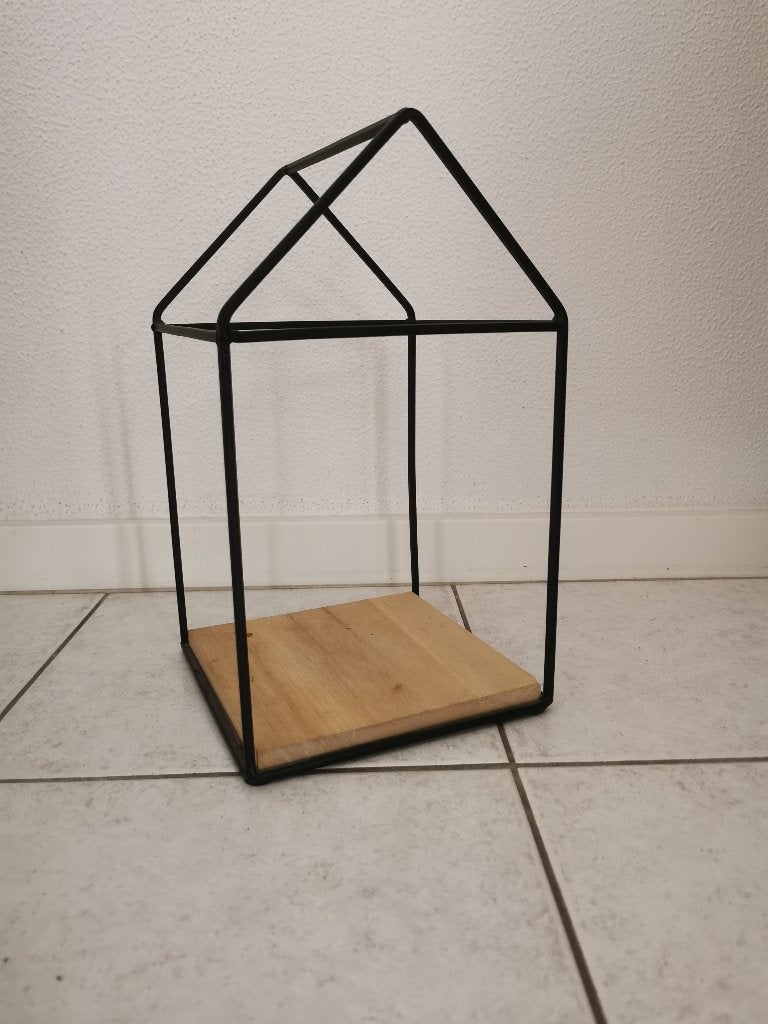 Decoratief metalen huisje / windlicht, Huis en Inrichting, Ophalen of Verzenden, Nieuw