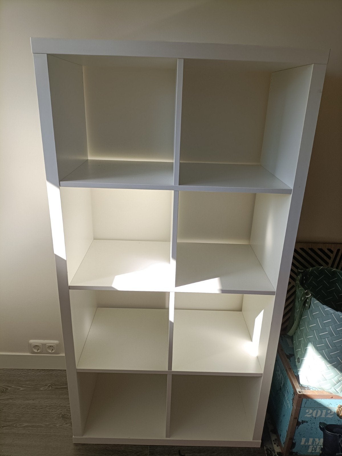 Ikea Kallax kast met 8 vakken - Wit, Ophalen, Met plank(en), Gebruikt, 100 tot 150 cm