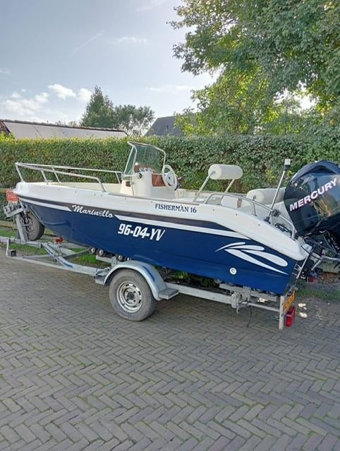 Marinello 16 Fisherman met 115 pk Mercury + trailer, Gebruikt, Ophalen, 70 pk of meer, 3 tot 6 meter