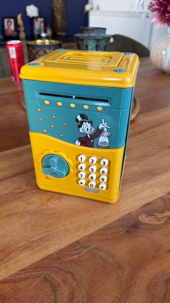 Vintage Disney spaarpot Dagobert, Verzamelen, Spaarpotten, Ophalen of Verzenden, Zo goed als nieuw, Metaal of Blik
