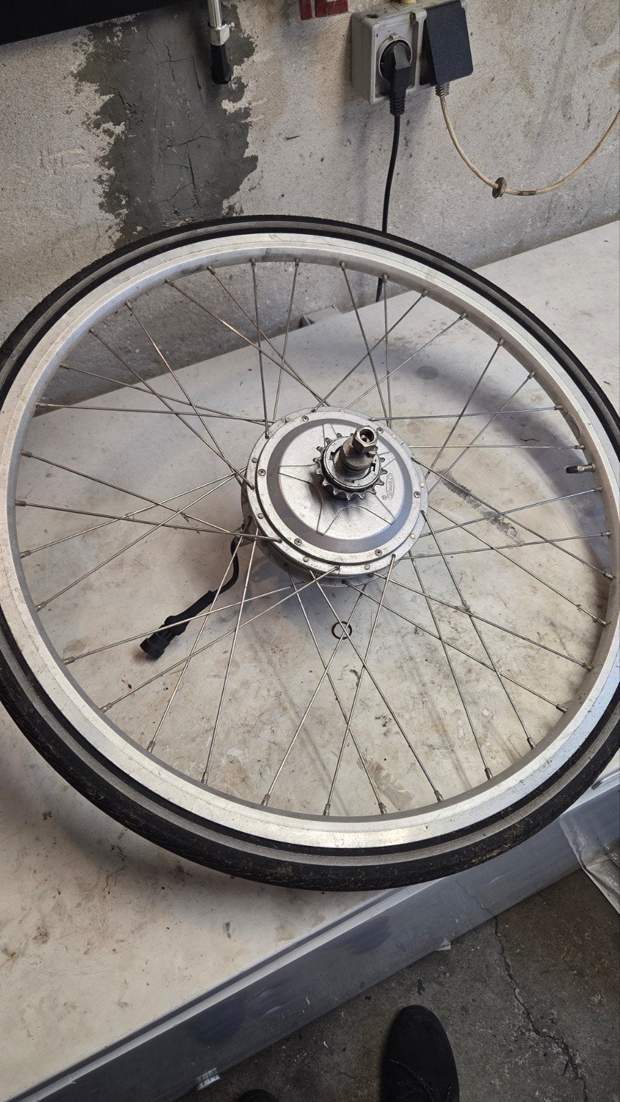 Elektrische fiets achterwiel Sparta ION (Oprun motor), Fietsen en Brommers, Fietsonderdelen, Sparta, Gebruikt, Ophalen of Verzenden