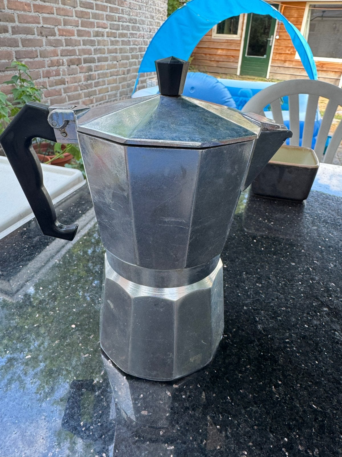 Aluminium Moka Pot - Perculator - Italiaanse Koffiezetter, Gebruikt, Overige modellen, Gemalen koffie, Ophalen of Verzenden