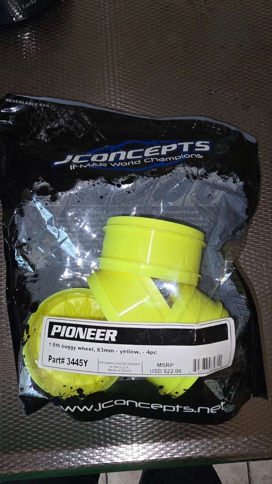 Pioneer 1:8 Buggy Wielen - Geel (4 stuks), Overige merken, Nieuw, Ophalen of Verzenden, Groter dan 1:32