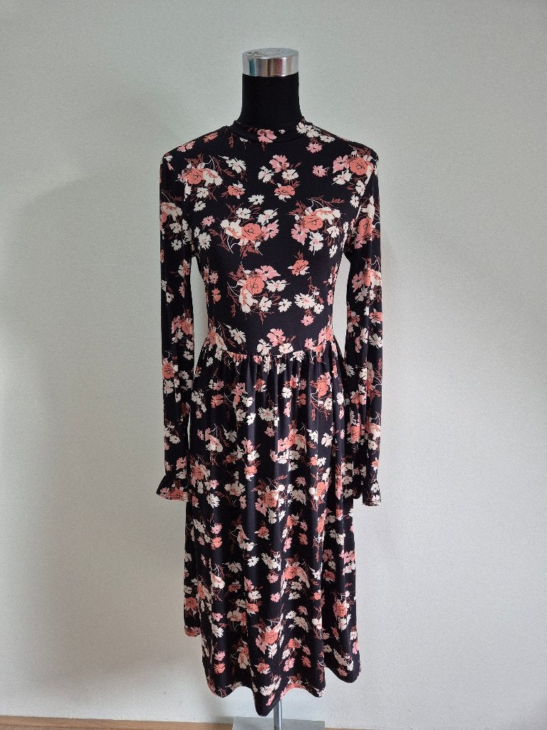 J367 - Fleurige Miss Selfridge jurk maat 40 (1), Ophalen of Verzenden, Zo goed als nieuw, Maat 38/40 (M), Onder de knie