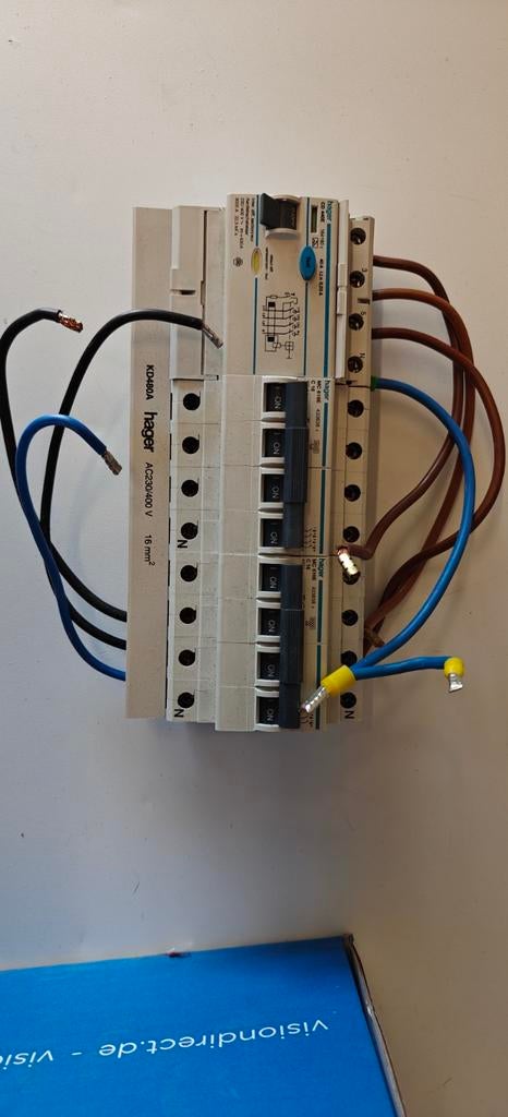 Hager 3 fase KD480A AC230/400V 16mm2 groepenkast, Ophalen of Verzenden, Overige typen