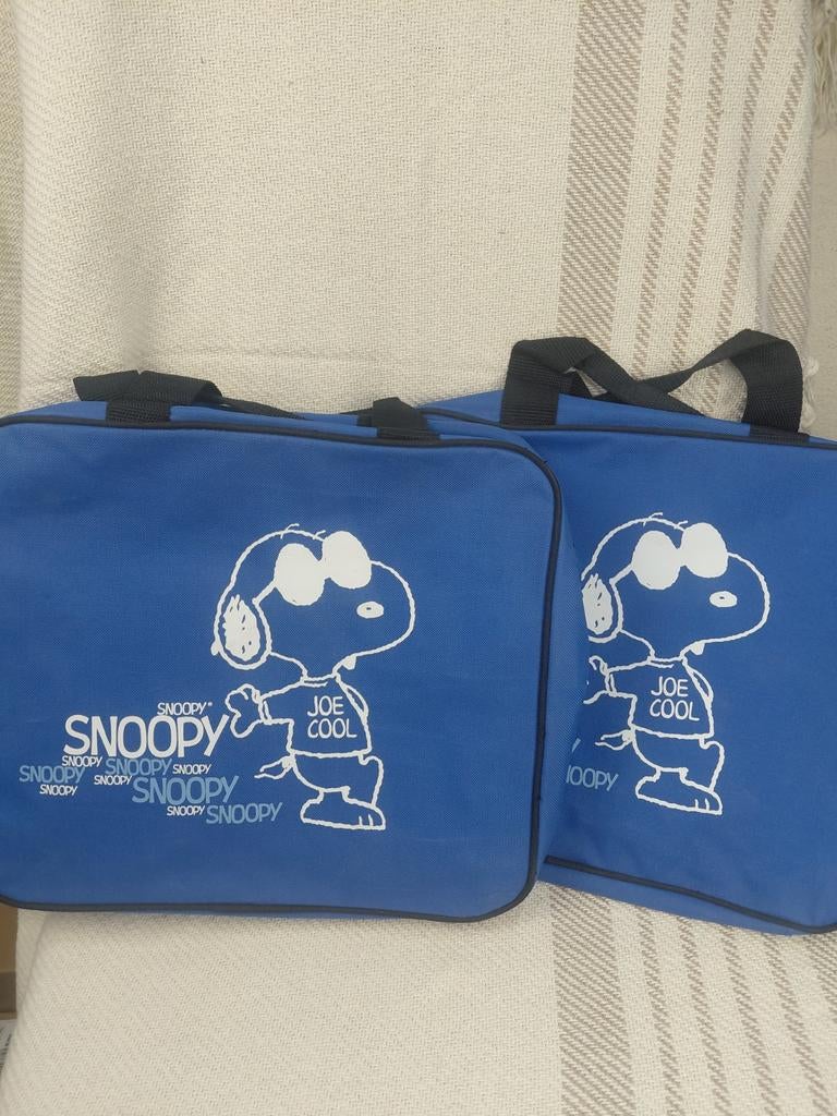 Vintage Snoopy Peanuts Reisschoenentas Set van 2 (Nieuw), 20 tot 30 cm, Blauw, Minder dan 40 cm, Ophalen of Verzenden