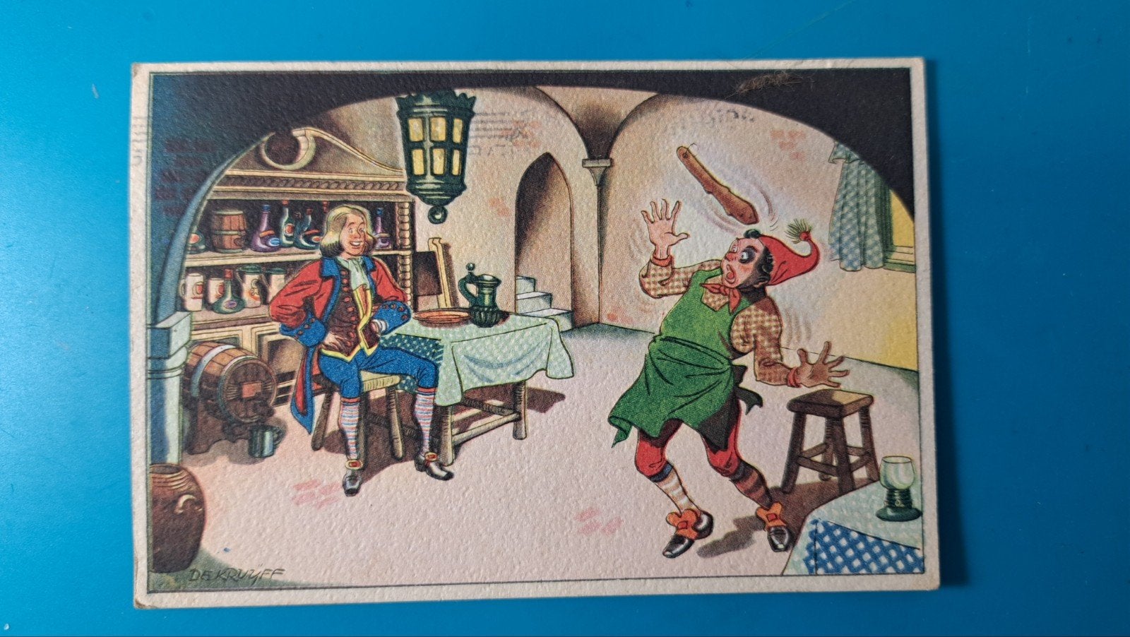 Illustrator De Kruijff - knuppel uit de zak , sprookje 1943, Verzamelen, Ophalen of Verzenden, 1940 tot 1960, Gelopen
